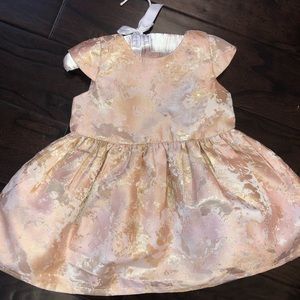 Baby girl causal dress in rose gold
